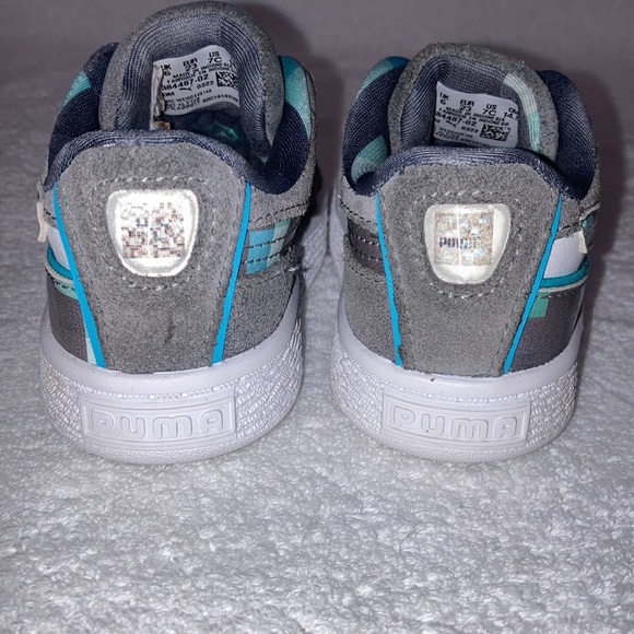 Puma Suede Minecraft Ac Inf Boys Grey Sneakers Casual Shoes 38448702 size 7c - Picture 4 of 8